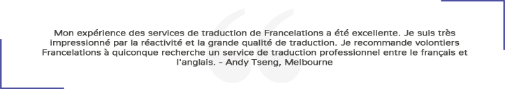 Francelations | Accurate and official translation - French to English or English to French at a great price