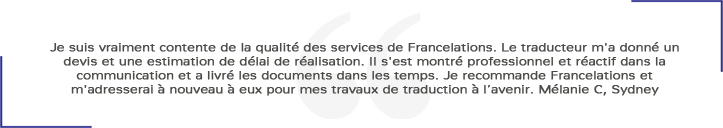 Francelations | Accurate and official translation - French to English or English to French at a great price